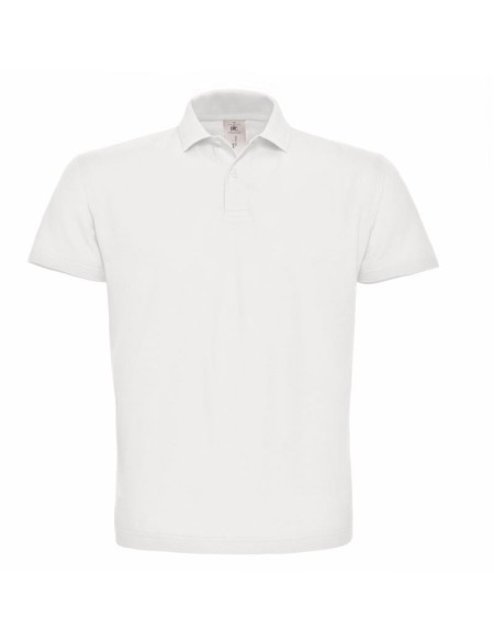 Pánské piqué polo B+C ID.001 - White XS