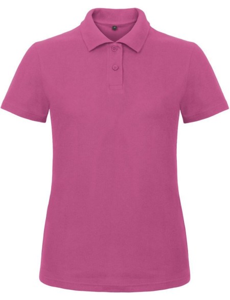 Dámské piqué polo B+C ID.001 - Fuchsia S