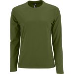 Dámské tričko s dlouhým rukávem IMPERIAL - Dark khaki XL