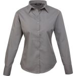 Popelínová halenka s dlouhým rukávem PR 300 - Dark grey 3XL