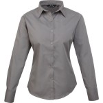 Popelínová halenka s dlouhým rukávem PR 300 - Dark grey 5XL
