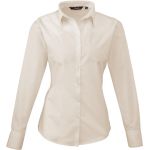 Popelínová halenka s dlouhým rukávem PR 300 - Natural 4XL