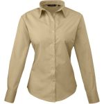 Popelínová halenka s dlouhým rukávem PR 300 - Khaki XXL