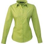 Popelínová halenka s dlouhým rukávem PR 300 - Lime XXL