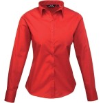 Popelínová halenka s dlouhým rukávem PR 300 - Red 5XL