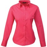 Popelínová halenka s dlouhým rukávem PR 300 - Hot pink 5XL