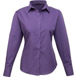 Popelínová halenka s dlouhým rukávem PR 300 - Purple XXL