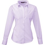Popelínová halenka s dlouhým rukávem PR 300 - Lilac 5XL