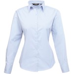 Popelínová halenka s dlouhým rukávem PR 300 - Light blue L