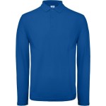 Pánské piqué polo s dlouhým rukávem - Royal blue XS