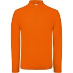 Pánské piqué polo s dlouhým rukávem - Orange 3XL