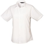 Popelínová halenka s krátkým rukávem - White 4XL