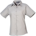 Popelínová halenka s krátkým rukávem - Silver 3XL