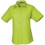 Popelínová halenka s krátkým rukávem - Lime XL