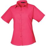 Popelínová halenka s krátkým rukávem - Hot pink XL