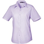 Popelínová halenka s krátkým rukávem - Lilac XS