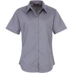 Popelínová halenka s krátkým rukávem - Steel blue XL