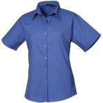 Popelínová halenka s krátkým rukávem - Royal blue M