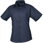 Popelínová halenka s krátkým rukávem - Navy 3XL
