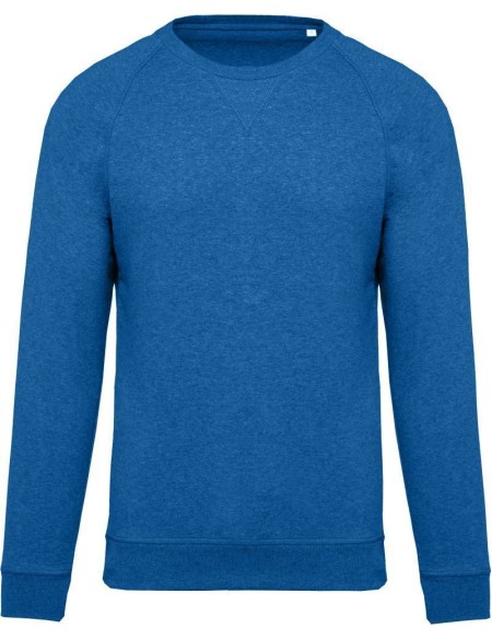 Pánská raglánová mikina z bio bavlny - Ocean blue heather XL