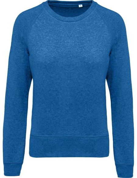 Dámská raglánová mikina z bio bavlny - Ocean blue heather XS