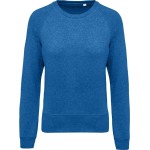 Dámská raglánová mikina z bio bavlny - Ocean blue heather XL