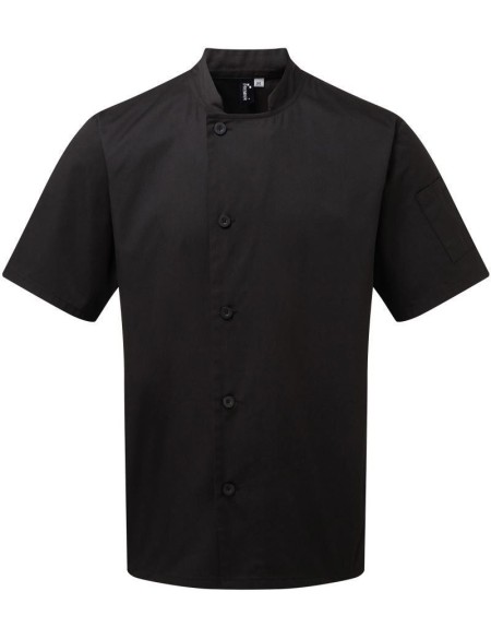 Kuchařský rondon s krátkým rukávem - Black 4XL