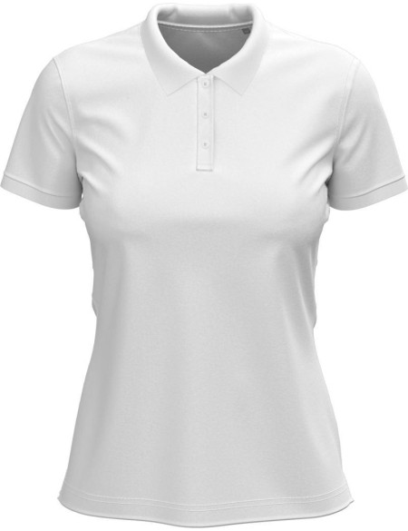 Dámské elastické piqué polo Claire - White XS