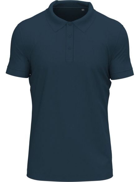 Pánské elastické piqué polo Clive - White