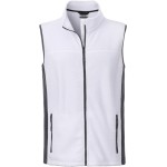 Pánská fleecová vesta Strong - White/carbon 4XL