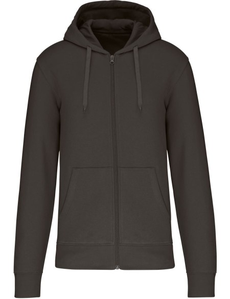Pánská ekologicky šetrná mikina s kapucí - Dark grey 4XL