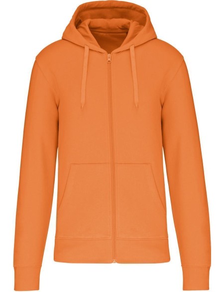 Pánská ekologicky šetrná mikina s kapucí - Light orange 4XL