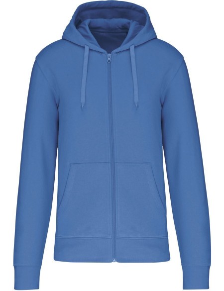 Pánská ekologicky šetrná mikina s kapucí - Light royal blue XL