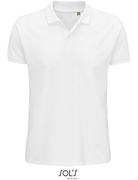 Pánské piqué polo Planet Men - White